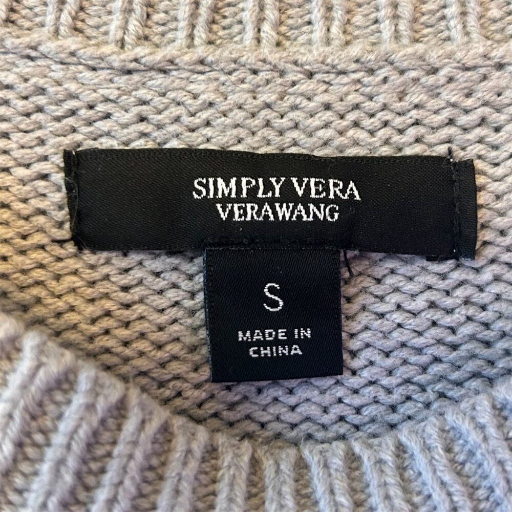 Simply Vera Vera Wang Braided Cable Dolman Sweater - Size Small - Picture 6 of 10